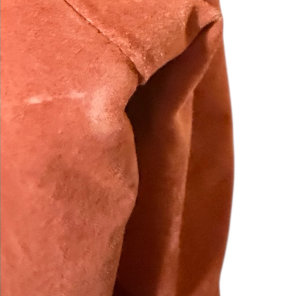 Christopher & Banks Women's Orange Leather Jacket - Picture 8 of 8